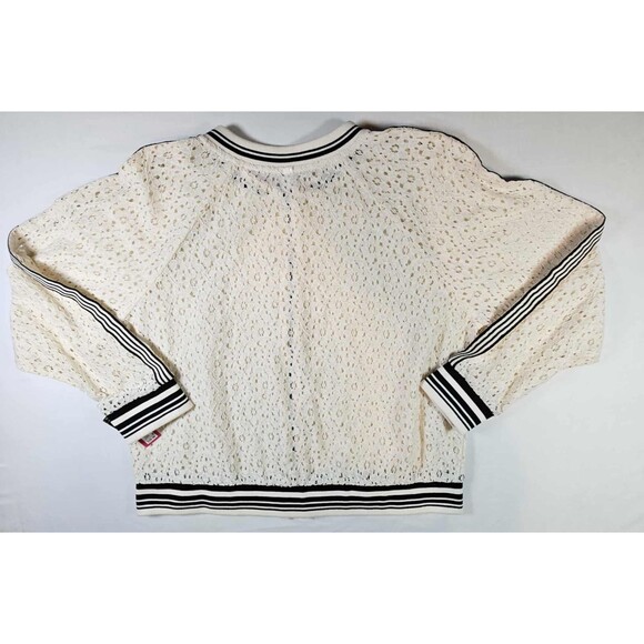 Xhilaration Ivory Lace Bomber Jacket XXL Junior Concrete Garden Collection - Picture 2 of 8